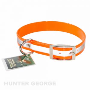 Orange-weiße Signal-Leine für Hund