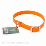Оранжево-бяла сигнална каишка за куче